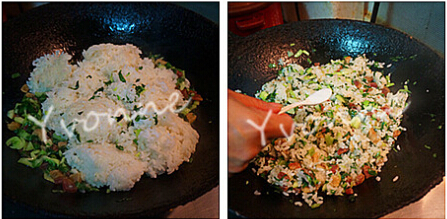 <a href=/shicai/rouqin/ZhuYou/index.html target=_blank><u>猪油</u></a>渣菜饭步骤7-8