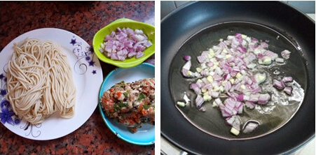 肉末拌面步骤1-2
