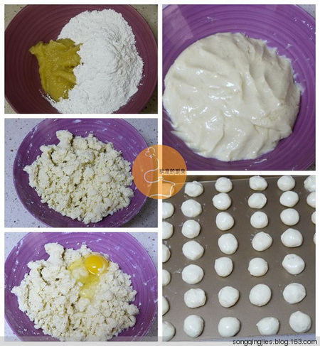 笑口<a href=/shicai/mimian/LvDou/index.html target=_blank><u>绿豆</u></a><a href=/shicai/mimian/NuoMi/index.html target=_blank><u>糯米</u></a>球步骤4-7