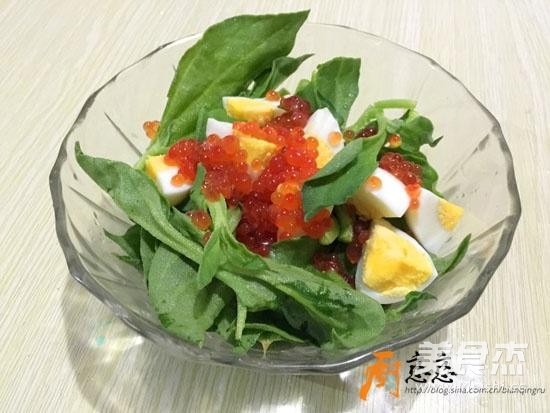 鱼卵鲜冰菜的做法