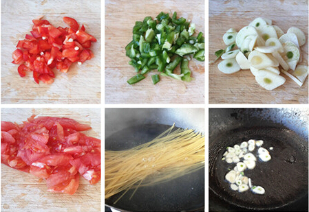 甜椒<a href=/shicai/mimian/YiMian/index.html target=_blank><u>意面</u></a>步骤1-4