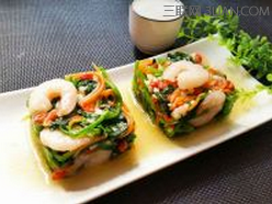 虾仁<a href=/shicai/shucai/BoCai/index.html target=_blank><u>菠菜</u></a>塔的做法