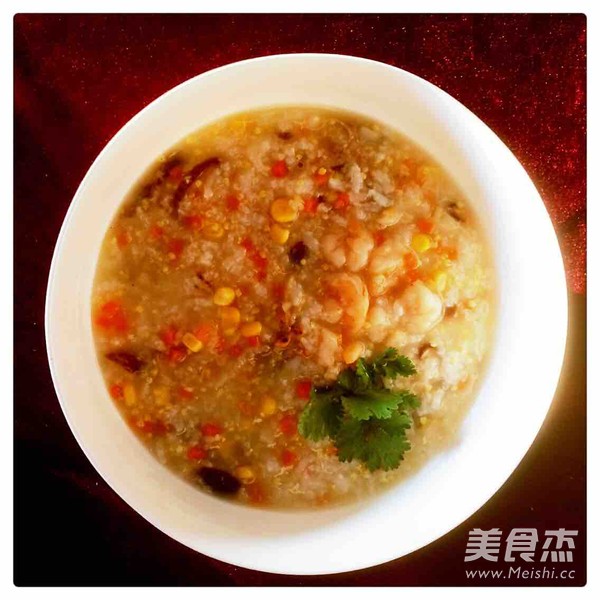 鲜香蔬菜海鲜粥的做法