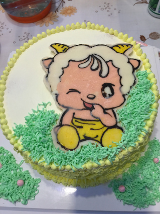羊宝宝转印蛋糕