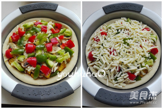 咖喱<a href=/shicai/rouqin/ZhengJi/index.html target=_blank><u>鸡肉</u></a>披萨的做法