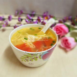 番茄金针菇蛋花汤