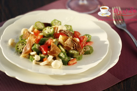 <a href=/shicai/shucai/QiuKui/index.html target=_blank><u>秋葵</u></a><a href=/shicai/shucai/MoGu/index.html target=_blank><u>蘑菇</u></a><a href=/shicai/rouqin/HuoTui/index.html target=_blank><u>火腿</u></a>沙拉