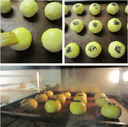 莲蓉馅蛋黄酥步骤7