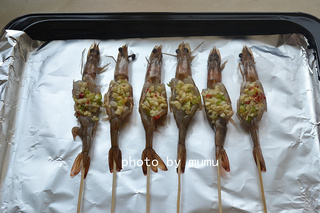 无油蒜蓉开背虾