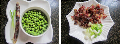 腊肠炒<a href=/shicai/shucai/WanDou/index.html target=_blank><u>豌豆</u></a>步骤1