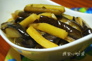 家常红烧<a href=/shicai/shucai/TuDou/index.html target=_blank><u>土豆</u></a>茄条(少油版)