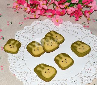 抹茶小兔子曲奇饼干