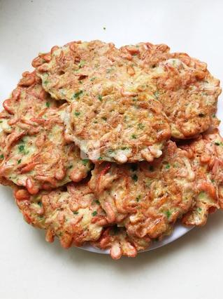 鲜虾小葱饼