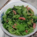 肠仔炒苦芥兰的做法