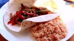 鸡肉卷和西式米饭(Chicken Fajitas)的做法视频