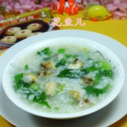 油菜蕻鲍鱼大米粥的做法
