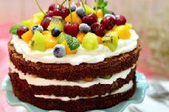 鲜果可可裸蛋糕的做法