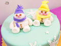 雪娃娃翻糖蛋糕的做法